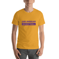 Thumbnail for Los Angeles Basketball T-Shirt - Gold - Shirt View