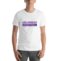Thumbnail for Los Angeles Basketball T-Shirt - White - Shirt View