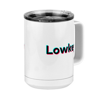 Thumbnail for Lowkey Coffee Mug Tumbler with Handle (15 oz) - TikTok Trends - Front Right View