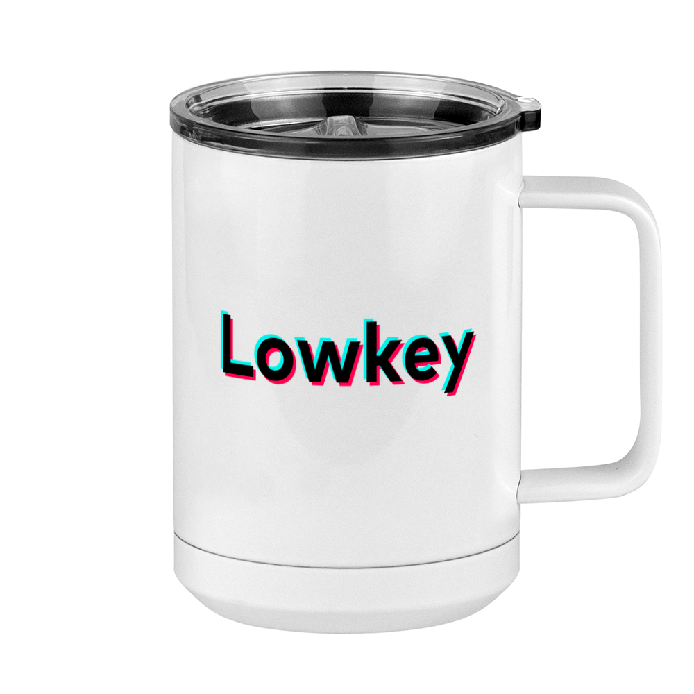 Lowkey Coffee Mug Tumbler with Handle (15 oz) - TikTok Trends - Right View