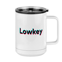 Thumbnail for Lowkey Coffee Mug Tumbler with Handle (15 oz) - TikTok Trends - Right View
