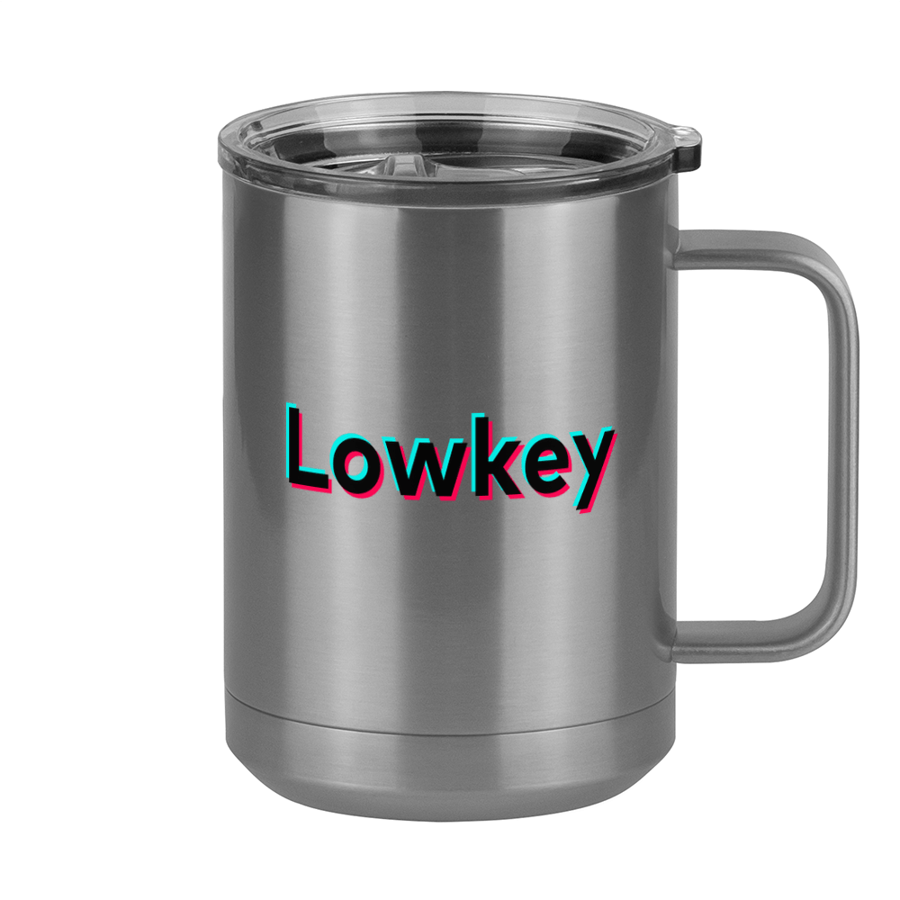 Lowkey Coffee Mug Tumbler with Handle (15 oz) - TikTok Trends - Right View