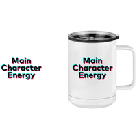 Thumbnail for Main Character Energy Coffee Mug Tumbler with Handle (15 oz) - TikTok Trends - Design View