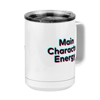 Thumbnail for Main Character Energy Coffee Mug Tumbler with Handle (15 oz) - TikTok Trends - Front Right View