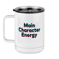 Thumbnail for Main Character Energy Coffee Mug Tumbler with Handle (15 oz) - TikTok Trends - Left View