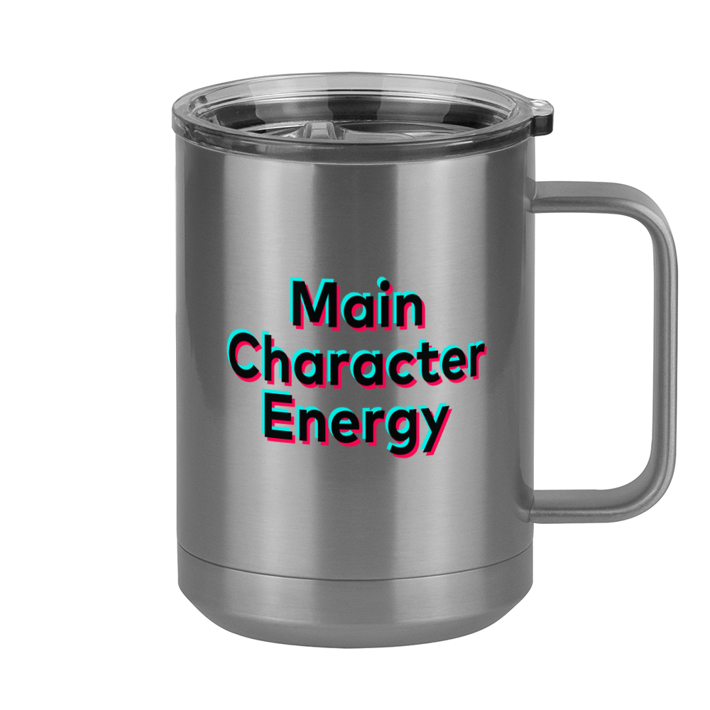 Main Character Energy Coffee Mug Tumbler with Handle (15 oz) - TikTok Trends - Right View