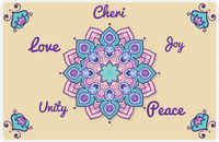 Thumbnail for Personalized Mandala Placemat V - Unity Flow - Tan Background -  View