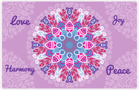 Thumbnail for Personalized Mandala Placemat IX - Mirror Background - Purple Background -  View