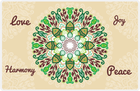 Thumbnail for Personalized Mandala Placemat IX - Mirror Background - Tan Background -  View
