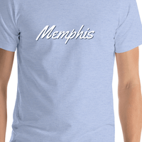 Thumbnail for Personalized Memphis T-Shirt - Blue - Shirt Close-Up View