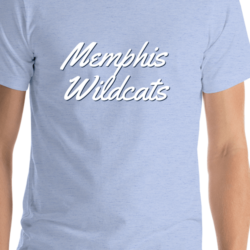 Personalized Memphis T-Shirt - Blue - Shirt Close-Up View