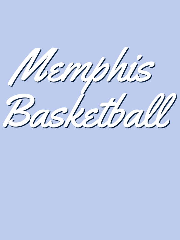Personalized Memphis Basketball T-Shirt - Blue - Decorate View