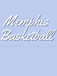 Thumbnail for Personalized Memphis Basketball T-Shirt - Blue - Decorate View