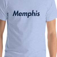Thumbnail for Personalized Memphis T-Shirt - Blue - Shirt Close-Up View