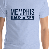 Thumbnail for Memphis Basketball T-Shirt - Blue - Shirt Close-Up View