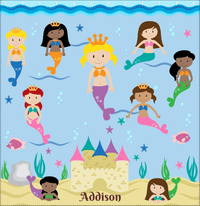 Thumbnail for Personalized Mermaid Shower Curtain II - Blue Background - Blonde Mermaid - Decorate View