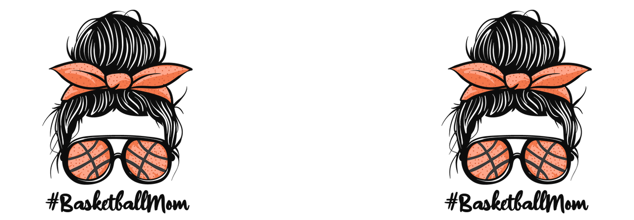 Personalized Messy Bun Coffee Mug Tumbler with Handle (15 oz) - Basketball Mom - Graphic View