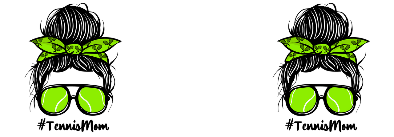 Personalized Messy Bun Coffee Mug Tumbler with Handle (15 oz) - Tennis Mom - Graphic View