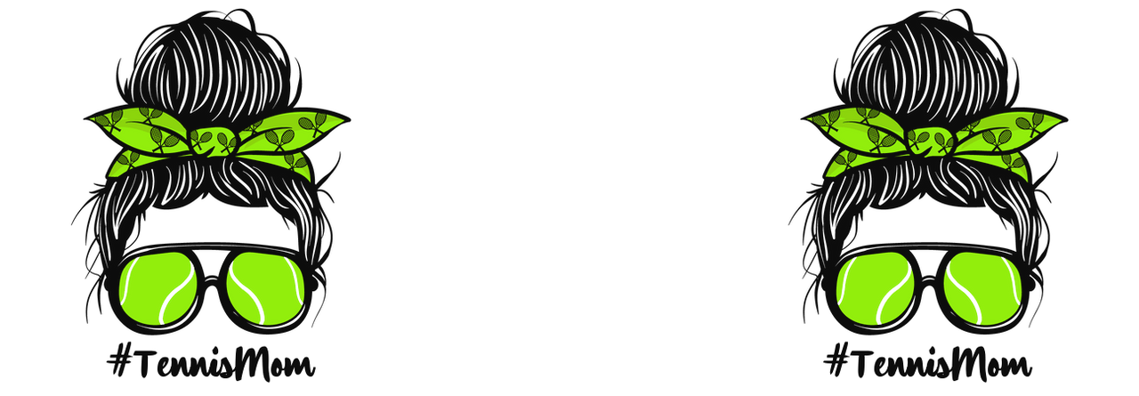 Personalized Messy Bun Coffee Mug Tumbler with Handle (15 oz) - Tennis Mom - Graphic View