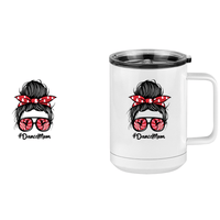 Thumbnail for Personalized Messy Bun Coffee Mug Tumbler with Handle (15 oz) - Dance Mom - Design View