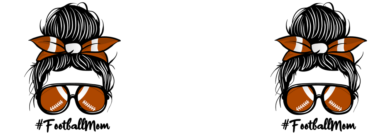 Personalized Messy Bun Travel Coffee Mug Tumbler with Handle (20 oz) - Football Mom - Graphic View