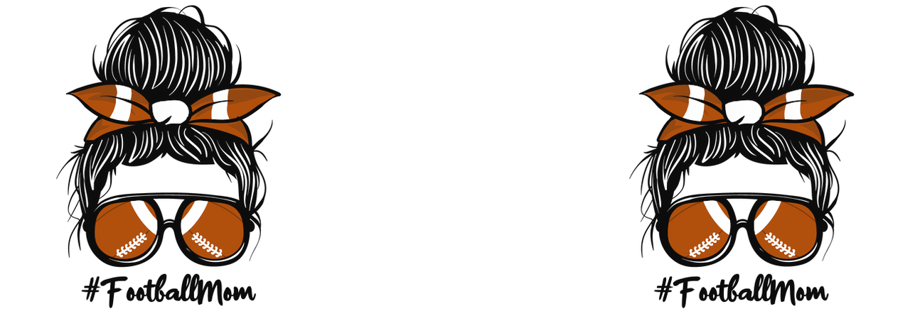 Personalized Messy Bun Travel Coffee Mug Tumbler with Handle (20 oz) - Football Mom - Graphic View