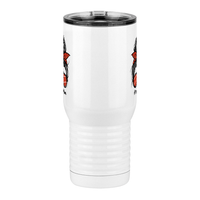 Thumbnail for Personalized Messy Bun Travel Coffee Mug Tumbler with Handle (20 oz) - Track Mom - Front View