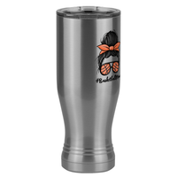 Thumbnail for Personalized Messy Bun Pilsner Tumbler (20 oz) - Basketball Mom - Front Right View