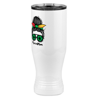 Thumbnail for Personalized Messy Bun Pilsner Tumbler (20 oz) - Soccer Mom - Front Left View
