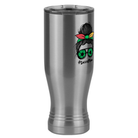 Thumbnail for Personalized Messy Bun Pilsner Tumbler (20 oz) - Soccer Mom - Front Right View