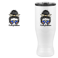 Thumbnail for Personalized Messy Bun Pilsner Tumbler (20 oz) - Volleyball Mom - Design View