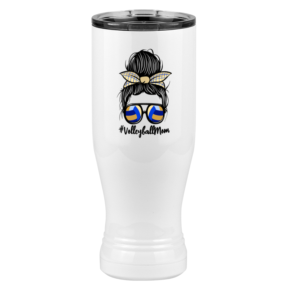 Personalized Messy Bun Pilsner Tumbler (20 oz) - Volleyball Mom - Right View