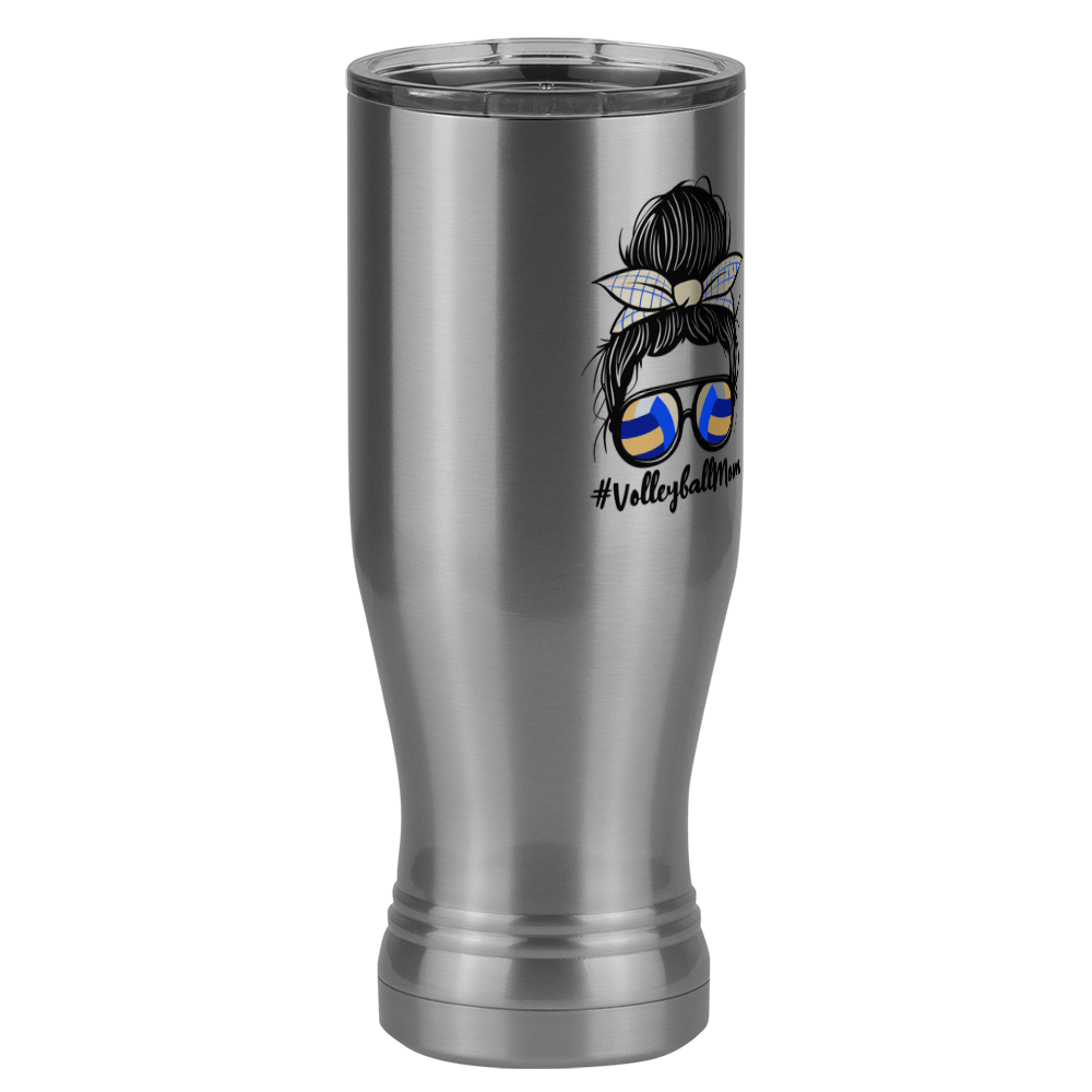 Personalized Messy Bun Pilsner Tumbler (20 oz) - Volleyball Mom - Front Right View