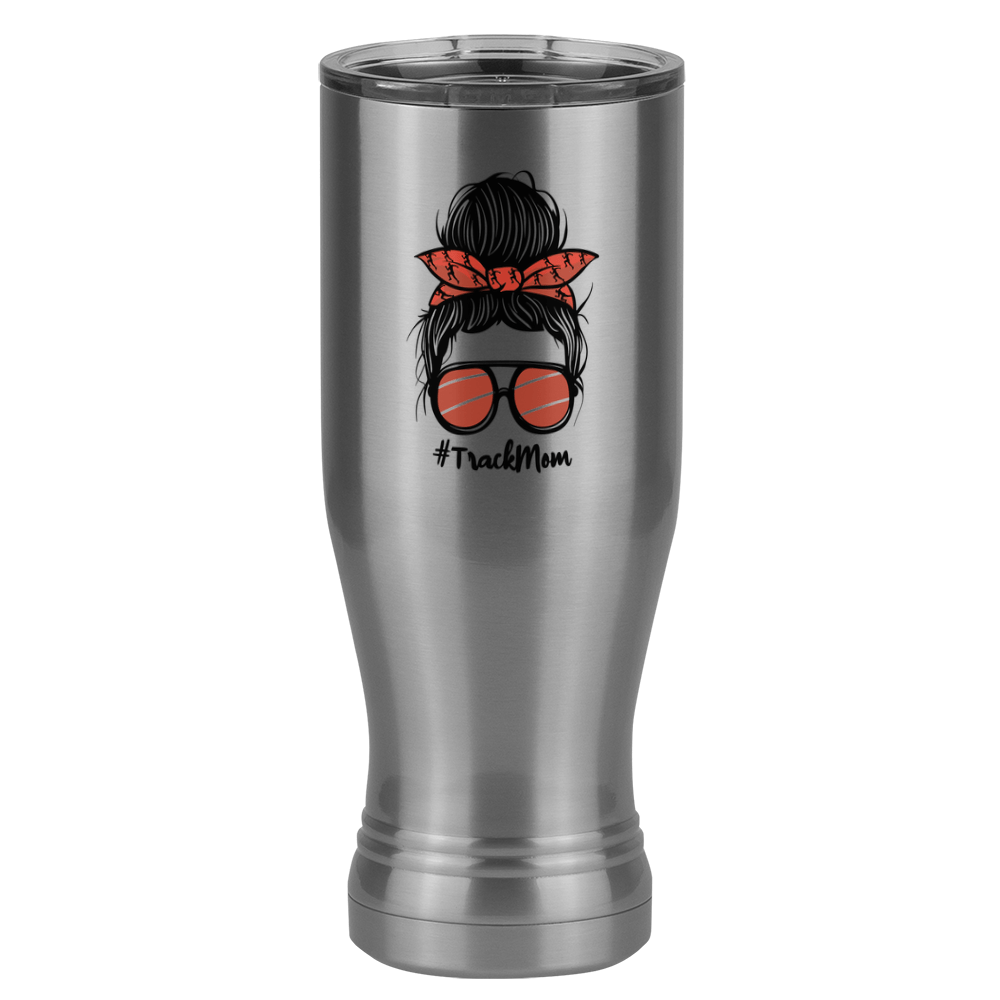 Personalized Messy Bun Pilsner Tumbler (20 oz) - Track Mom - Right View