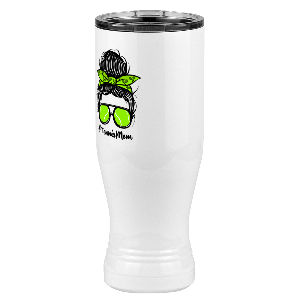 Personalized Messy Bun Pilsner Tumbler (20 oz) - Tennis Mom - Front Left View