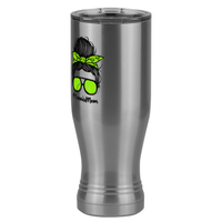 Thumbnail for Personalized Messy Bun Pilsner Tumbler (20 oz) - Tennis Mom - Front Left View