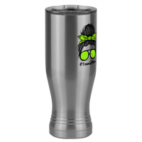 Thumbnail for Personalized Messy Bun Pilsner Tumbler (20 oz) - Tennis Mom - Front Right View
