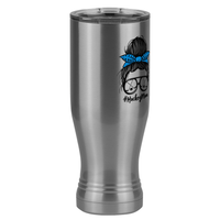 Thumbnail for Personalized Messy Bun Pilsner Tumbler (20 oz) - Hockey Mom - Front Right View