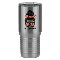 Thumbnail for Personalized Messy Bun Tall Travel Tumbler (20 oz) - Basketball Mom - Right View