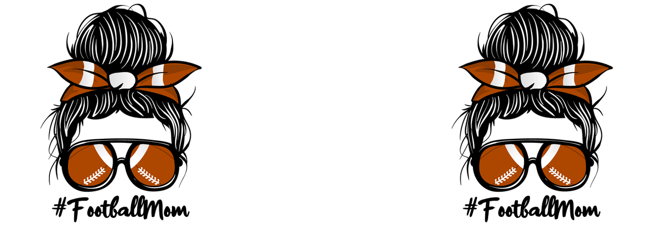 Personalized Messy Bun Tall Travel Tumbler (20 oz) - Football Mom - Graphic View