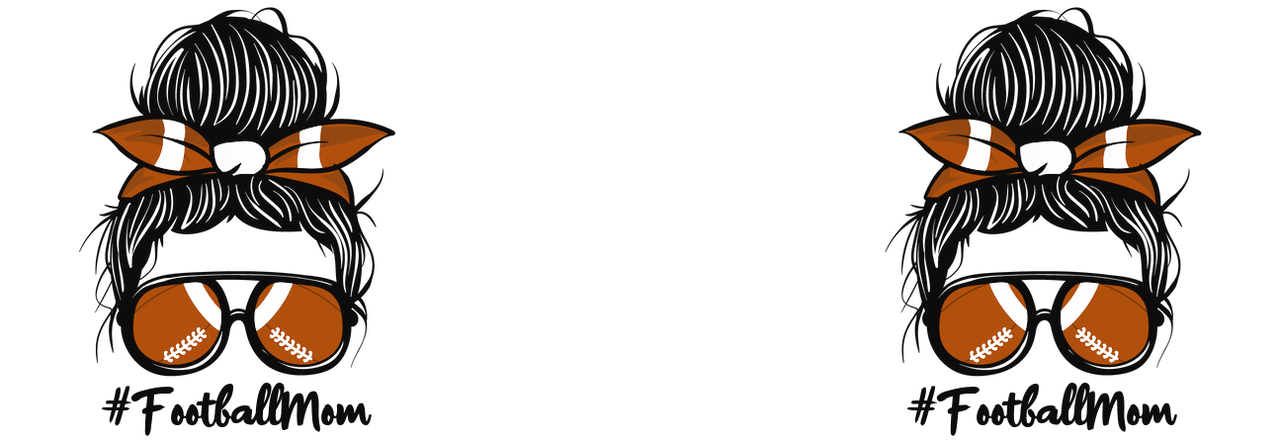 Personalized Messy Bun Tall Travel Tumbler (20 oz) - Football Mom - Graphic View