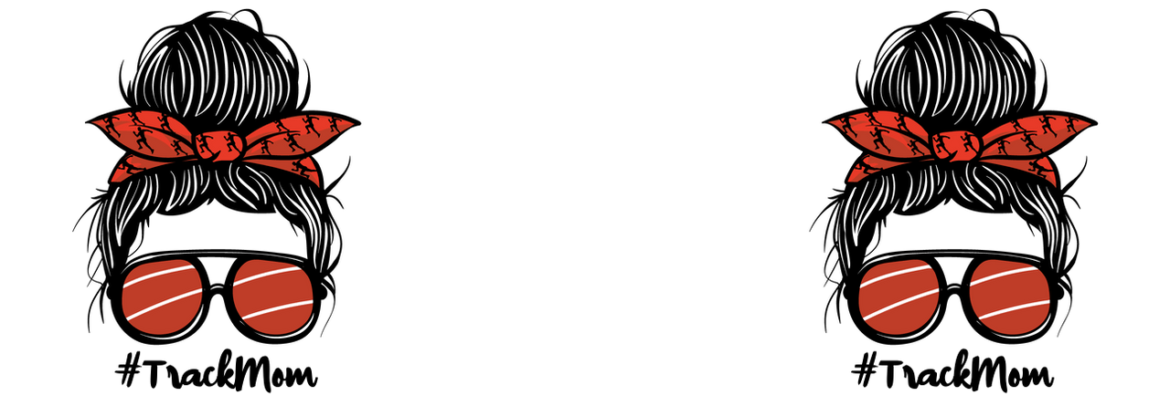 Personalized Messy Bun Tall Travel Tumbler (20 oz) - Track Mom - Graphic View