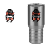 Thumbnail for Personalized Messy Bun Tall Travel Tumbler (20 oz) - Track Mom - Design View