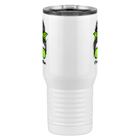 Thumbnail for Personalized Messy Bun Tall Travel Tumbler (20 oz) - Tennis Mom - Front View