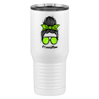 Thumbnail for Personalized Messy Bun Tall Travel Tumbler (20 oz) - Tennis Mom - Right View