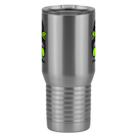 Thumbnail for Personalized Messy Bun Tall Travel Tumbler (20 oz) - Tennis Mom - Front View