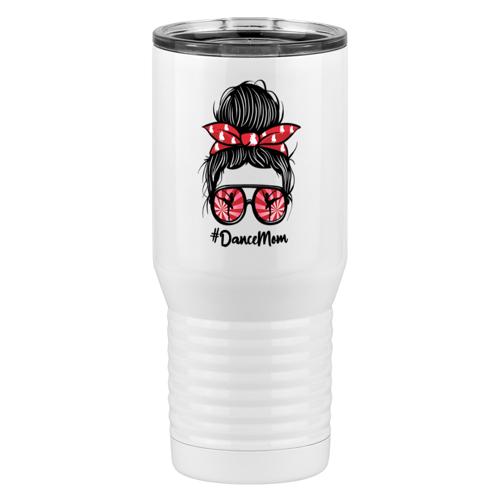 Personalized Messy Bun Tall Travel Tumbler (20 oz) - Dance Mom - Left View