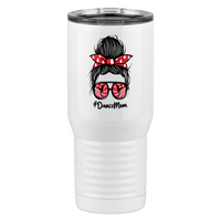 Thumbnail for Personalized Messy Bun Tall Travel Tumbler (20 oz) - Dance Mom - Left View