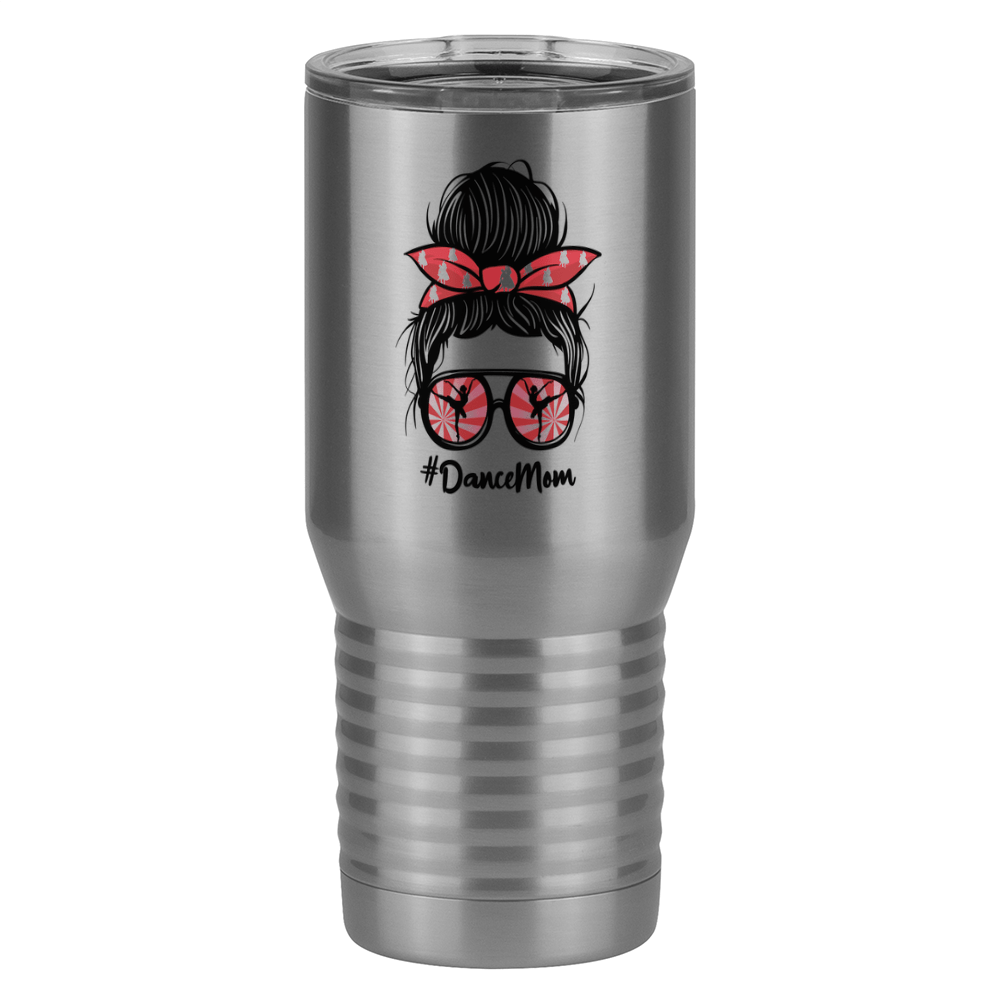 Personalized Messy Bun Tall Travel Tumbler (20 oz) - Dance Mom - Left View