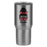 Thumbnail for Personalized Messy Bun Tall Travel Tumbler (20 oz) - Dance Mom - Left View